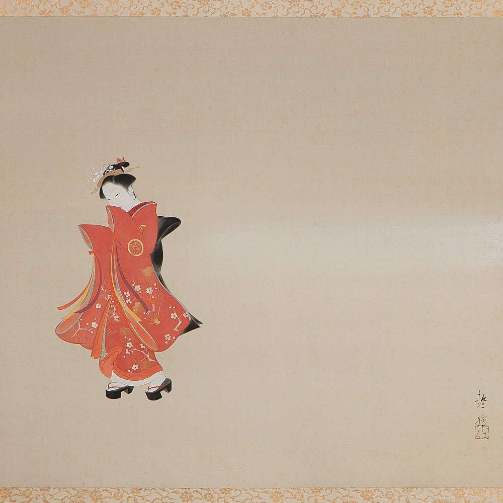 山元春挙「桃」掛軸 紙本 画賛 共箱 Yahoo!オークション -「山元春挙」の落札相場・落札価格