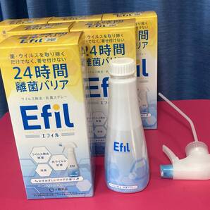 Efil 衣類 マスク ドアノブ スマホなど ウイルス対策 24時間離菌バリア 消毒 抗菌 ウイルス除去 300ml入り 6本セット スプレー