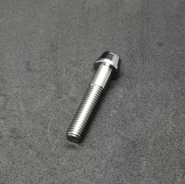 64チタン M8 P1.25 40mm テーパー キャップボルト 1本 チタン合金 Ti6Al4V