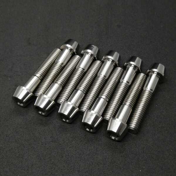 64チタン M8 P1.25 40mm テーパー キャップボルト 10本 チタン合金 Ti6Al4V ブレンボ キャリパー