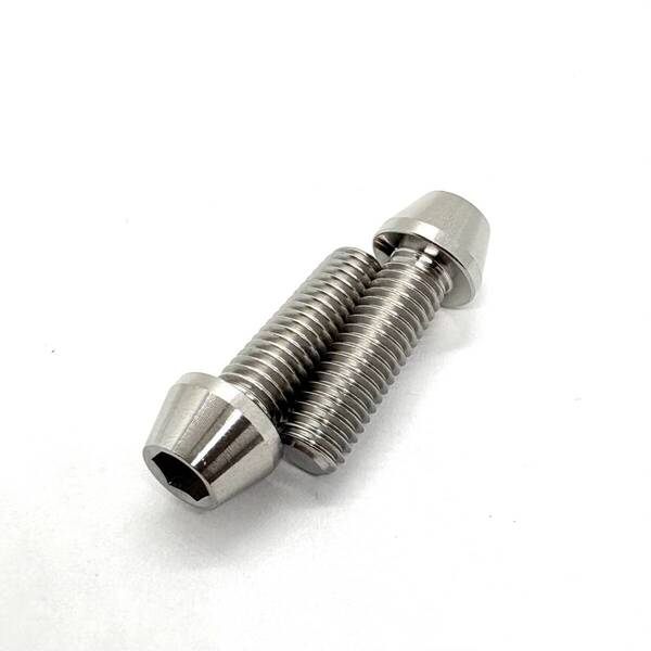 64チタン M8 P1.25 25mm テーパー キャップボルト 2本 チタン合金 Ti6Al4V
