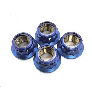 64チタン 12ポイント フランジ ロックナット M10 P1.25 4個 チタン合金 Ti6Al4V 12角 バイヘックス