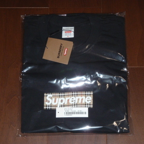 Supreme 2022ss Burberry Box Logo Tee Black XLarge シュプリーム バーバリー ボックス ロゴ Tシャツ ブラック 黒 XLサイズ 国内正規品
