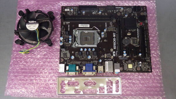 ECS H310CH5-M7(V1.0) MicroATX 第8世代 Win10動作確認済 IOパネルCPUクーラ付属 送料無料(100)