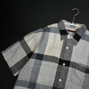 90s GAIJIN MADE ガイジンメイド フランネル シャツ 半袖 2 (M) ハリウッドランチマーケット ブルーブルー