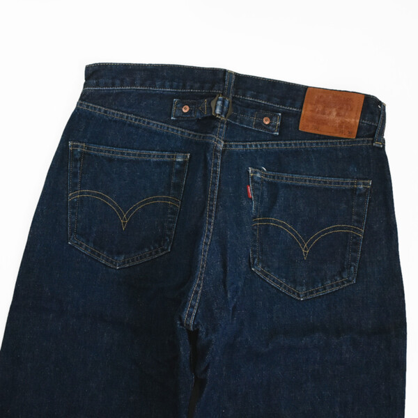 濃紺 90s Levi's リーバイス 702xx 1997年 復刻 レプリカ インディゴ セルビッチ デニム パンツ 34 日本製 シンチバック