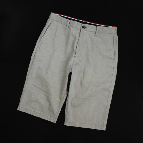 美品 THE SHOP TK タケオキクチ ストレッチ イージースラックス ショーツ ショートパンツ ハーフパンツ ベージュ系 M メンズ 春夏