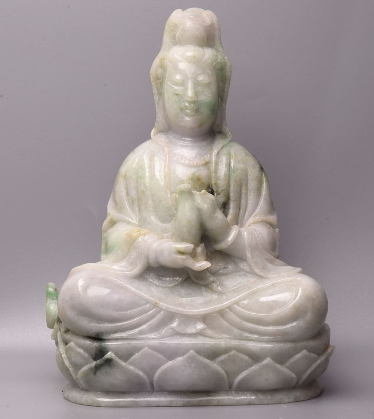 白翡翠観音像 楽天市場】翡翠 お守り 観音様 彫刻｜ジェダイト ヒスイ ひすい