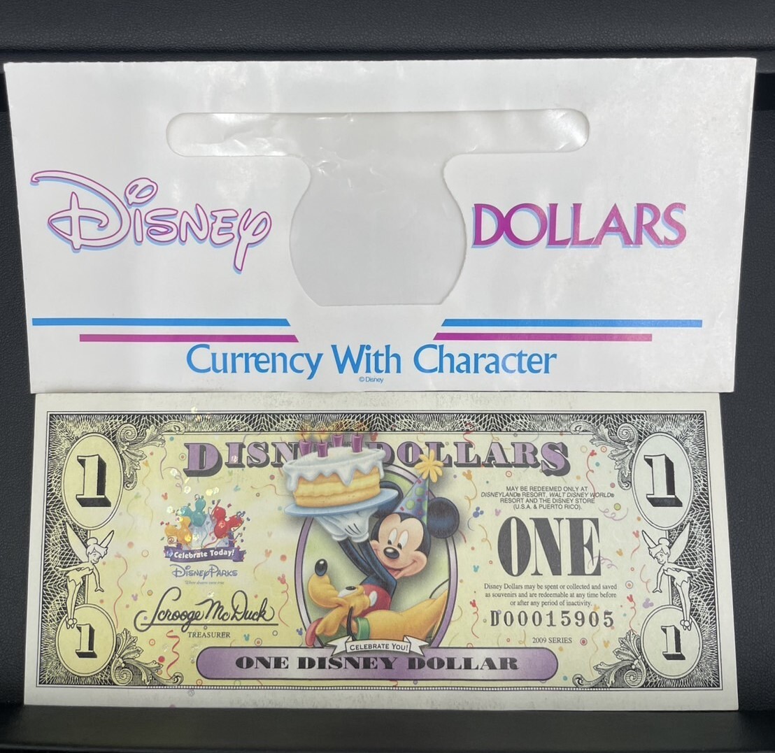 ディズニーダラー DISNEY DOLLARS セット&ディズニーの袋 Yahoo!オークション -「ディズニードル 1ドル」の落札相場・落札価格