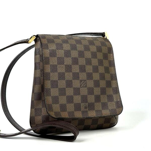 美品■Louis Vuitton ルイヴィトン N51300 LM0024 ミュゼットサルサ ダミエ LV ブラウン ショルダーバッグ クロスボディ 斜め掛け 男女兼用