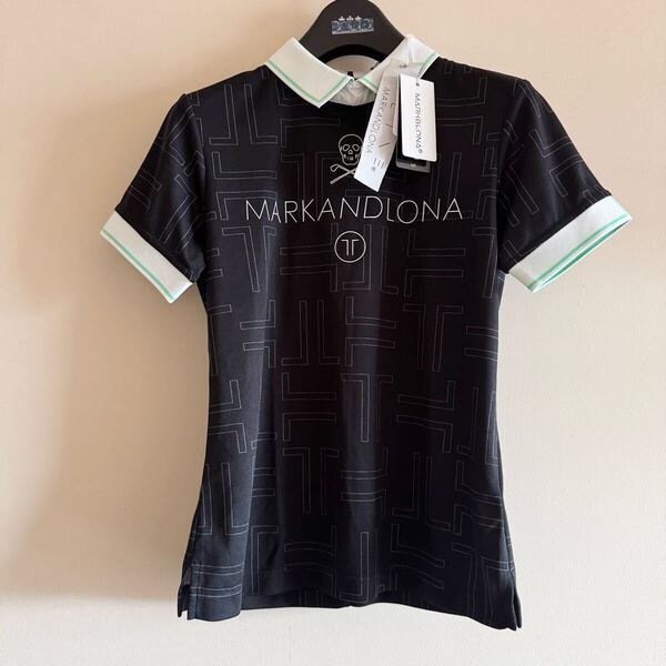 新品未使用 マークアンドロナ MARK&LONA レディース ゴルフ ポロシャツ 半袖ポロシャツ OVL Zip Polo MXW-4B-AP01 36