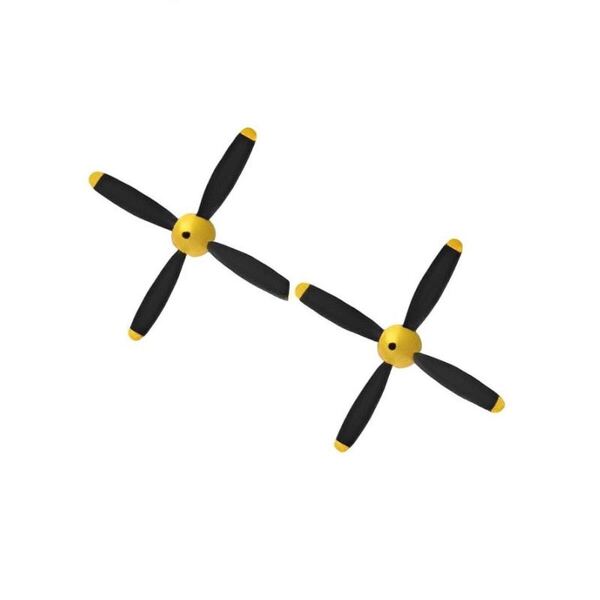 Volantex P51D 飛行機 4ブレードプロペラ6枚 P-51D P51 ブラシレスモーター専用 マスタング RCラジコン飛行機 500mm 76802 パーツ