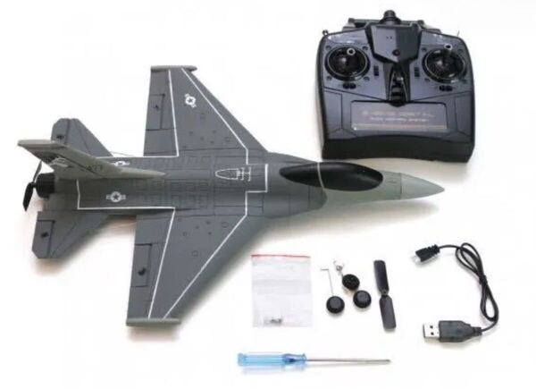 バッテリー3本 100g以下 F-16戦闘機 Futaba S-FHSS OpenTX 対応 Xpliotジャイロ RCラジコン電動ミニ飛行機 RTF Volantex 低電圧警告 初心者