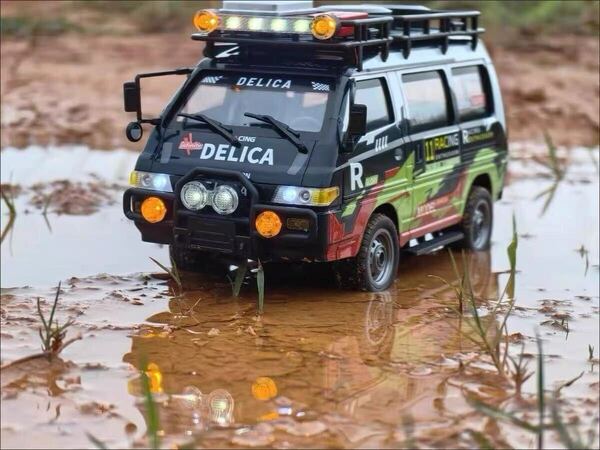 バッテリー2本 JXC5813B 1/24 4WD RCミニバン LED付き RTRバージョン/ブラック wpl D12 D42 トラック デリカ 比例制御 ラジコンクローラー