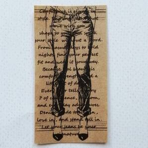 1074 レディース ジーンズ ポスター はんこ ハンコ ヴィンテージ アンティーク スタンプ イラスト ゴム印 レトロ デニム 女 女性 アパレル