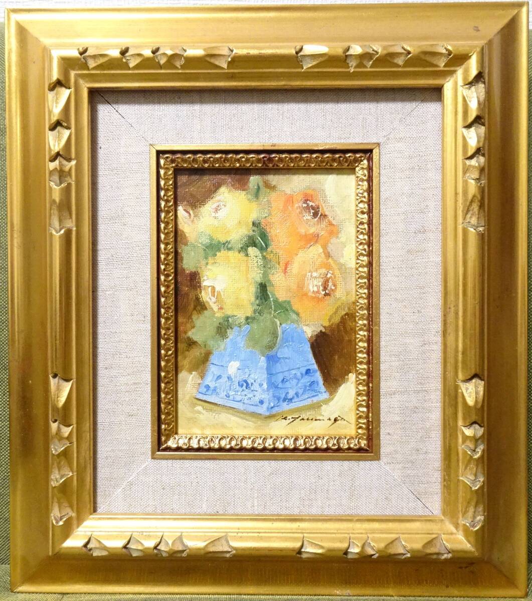バラの油彩画 金色フレーム付きyoko 作 肉筆サインあり 2025年最新】Yahoo!オークション -油彩画バラの中古品・新品・未