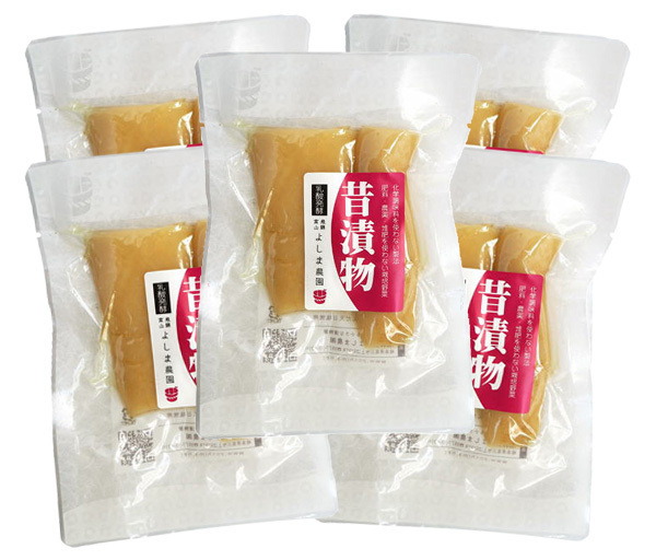 自然栽培 たくあん漬け 500g(100gX5袋)★無添加・無化学調味料★無肥料・無農薬の大根使用★古式製法で漬け込みました★発酵食品で腸活♪
