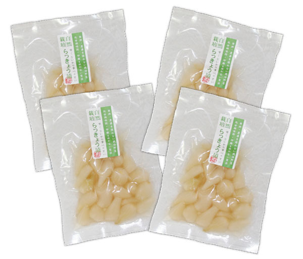らっきょう漬け 280g(70gX4袋)★無肥料・無農薬★無添加・無化学調味料★砂糖は不使用★発酵熟成★後味すっきりカリカリ感の残る豊かな味
