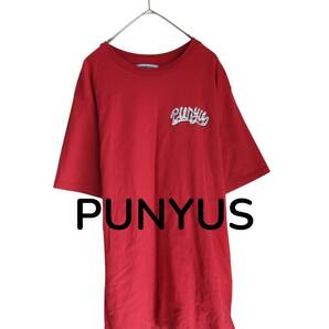 ★送料無料 【3・LL~3L】 プニュズ PUNYUS 赤Tシャツ ロング丈 大きいサイズ ゆうパケットポスト