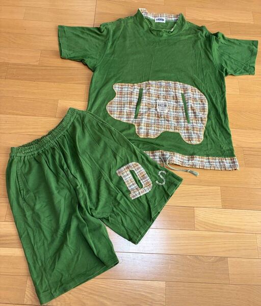 D.S.CLUB セットアップ レディース メンズ 半袖Tシャツ ショートパンツ サイズLくらい 上下セット ドラッグストアーズ ルームウェア