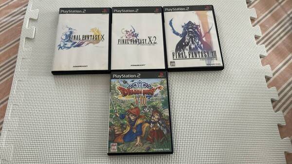 ジャンクPS2-858 プレイステーション2 ドラゴンクエスト8 Ⅷ FF10 X, 10-2 X-2, 12 動作未確認 PS2 プレステ2 ☆ヤニ臭あり