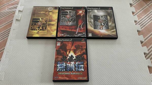 ジャンクPS2-859 プレイステーション2 真・三國無双2 3 4, 鬼武者 無頼伝 動作未確認 PS2 プレステ2