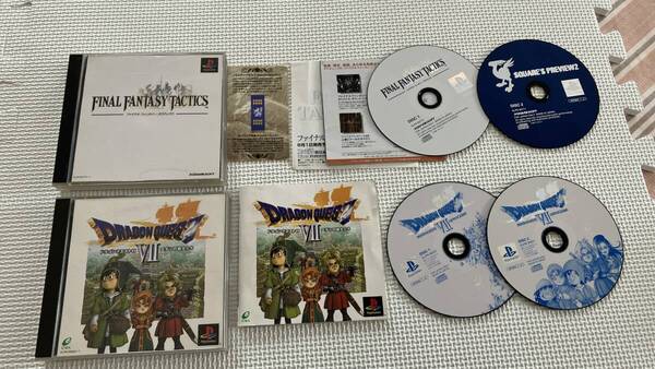 25-PS-586 プレイステーション ファイナルファンタジータクティクス ドラゴンクエスト7 Ⅶ 動作品 PS1 プレステ1