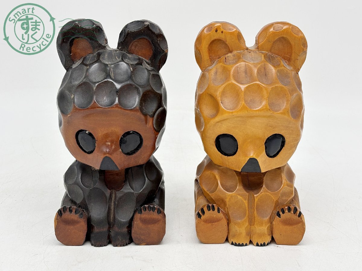 Yahoo!オークション -「木彫り 熊」(和風) (置物)の落札相場