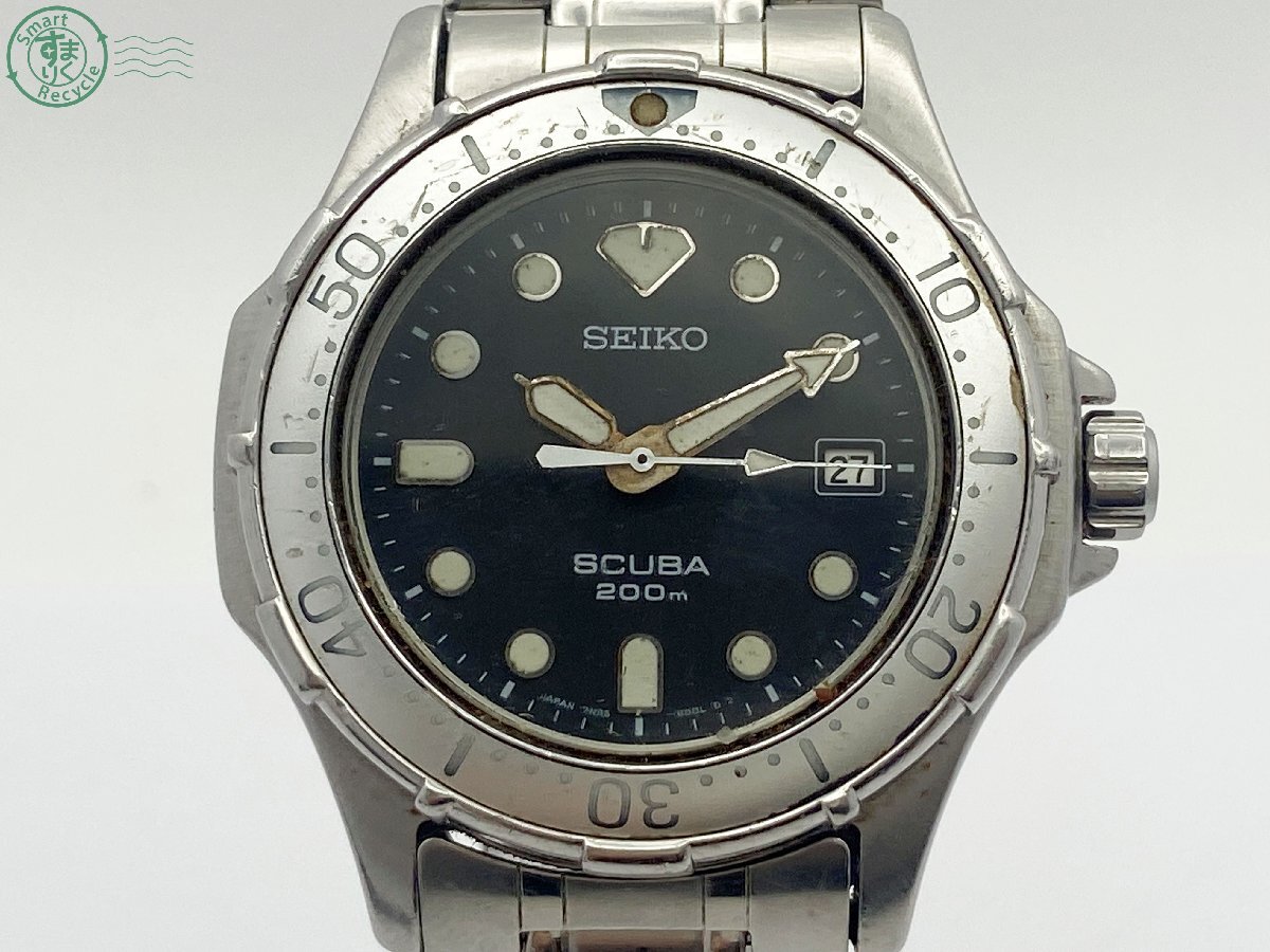 完動良品 SEIKO SCUBA 200m 7N35-6000 ブラック文字盤 Yahoo!オークション -「7n35-6000」の落札相場・落札価格