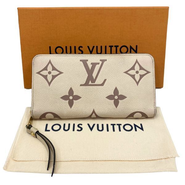 【即決】 ルイ ヴィトン LOUIS VUITTON モノグラム アンプラント バイカラー ジッピー ウォレット M80116 長財布 レザー 箱付 ICタグ 美品