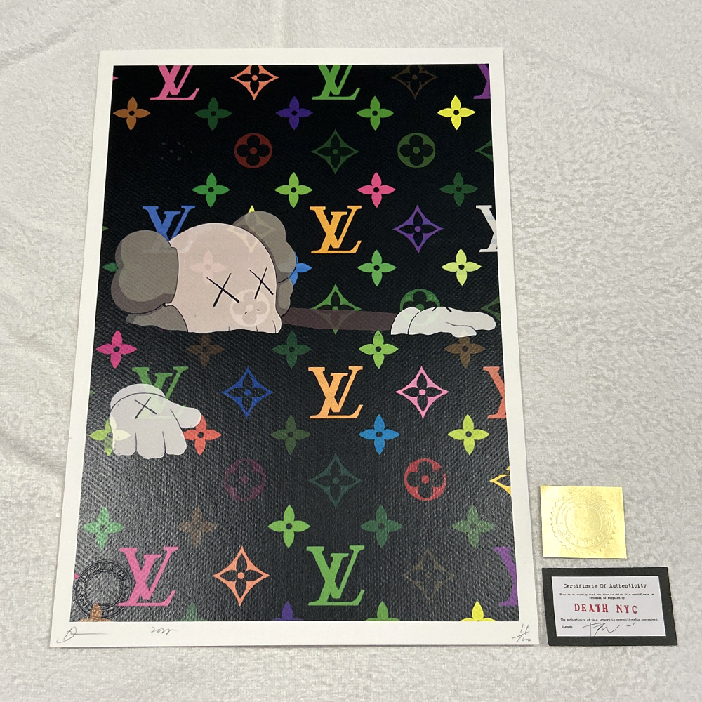 DEATH NYC DB120 アート カウズ KAWS コンパニオン バスキア Yahoo!オークション -「カウズ kaws ポスター」(シルク