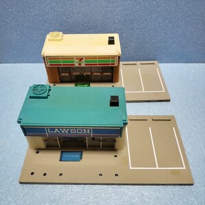 トミカタウン【即決】「ローソン・セブンイレブン」※扉なし 店舗のみ ショップ 店舗 コンビニ