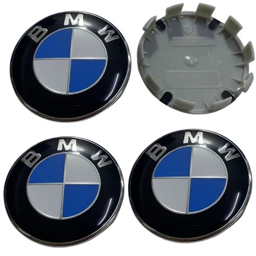 BMW 【4個セット 68㎜】ホイール センター キャップ (青白十字)