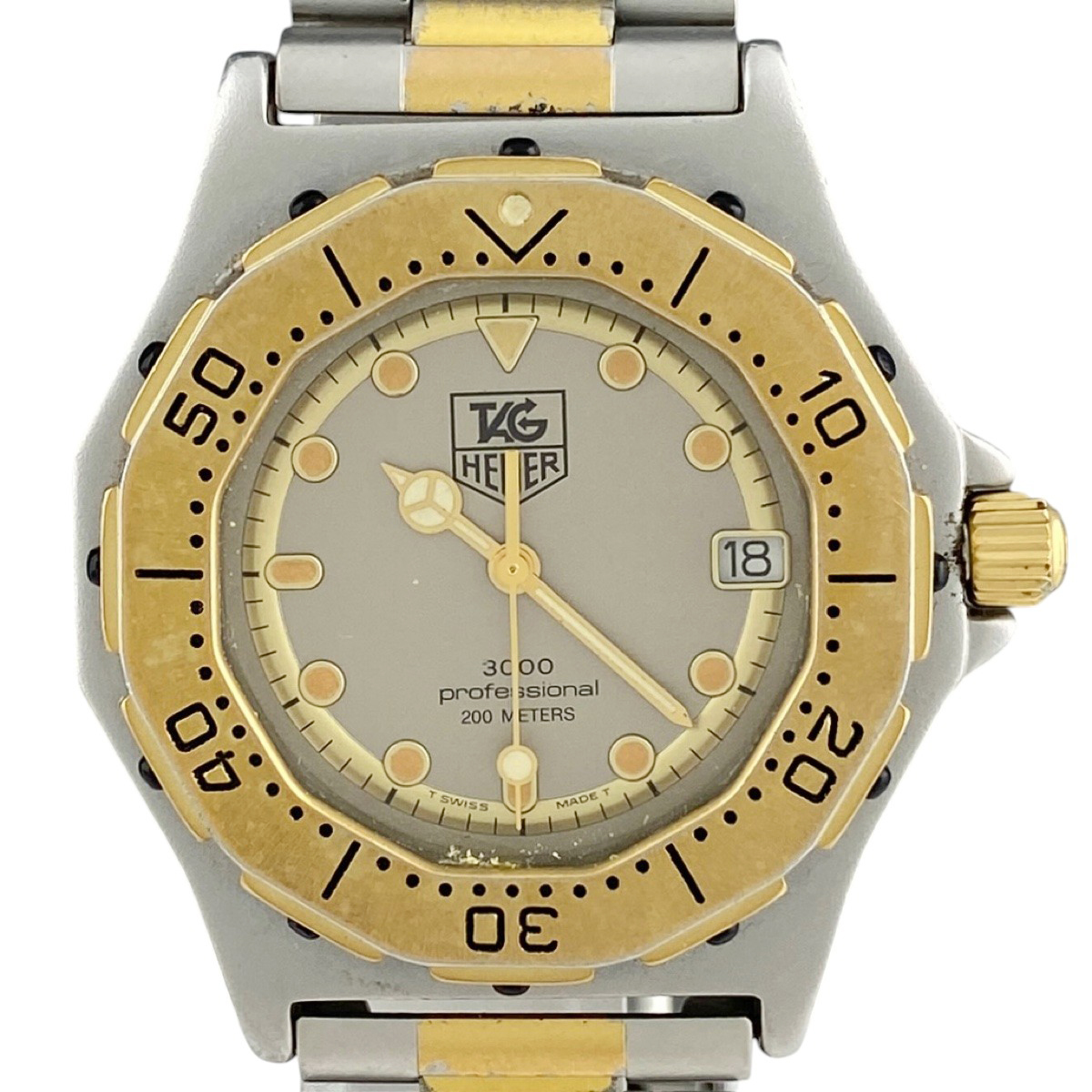 TAGHEUER プロフェッショナル200m メンズ時計 美品 ジャンク品として Yahoo!オークション -「タグホイヤー プロフェッショナル