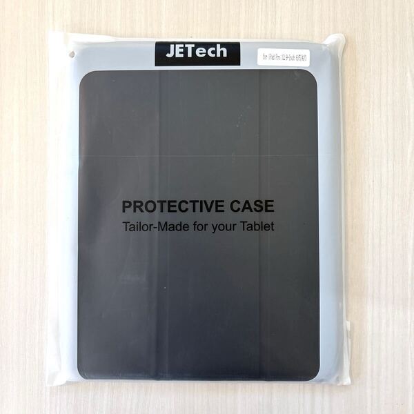 JETech iPad Pro 12.9 インチケース(2022/2021/2020/2018) Pencil収納 透明バックカバー 薄型 スタンド 衝撃吸収 オートウェイク/スリープ