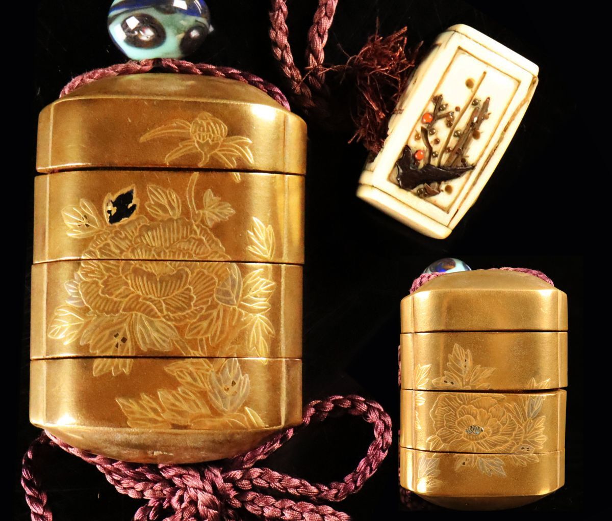 蒔絵 印籠 漆器 古美術品 細密細工 骨董 アンティーク 彫刻 工芸品 2025年最新】Yahoo!オークション -印籠 蒔絵の中古品・新品・未