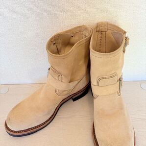 希少 REDWING 2965 10D 28.0cm エンジニアブーツ スエード ベージュ 生産終了品 廃番レア ショートエンジニア レッドウィング