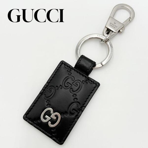 美品 GUCCI キーホルダー ドリアン GG柄 グッチシマ レザー