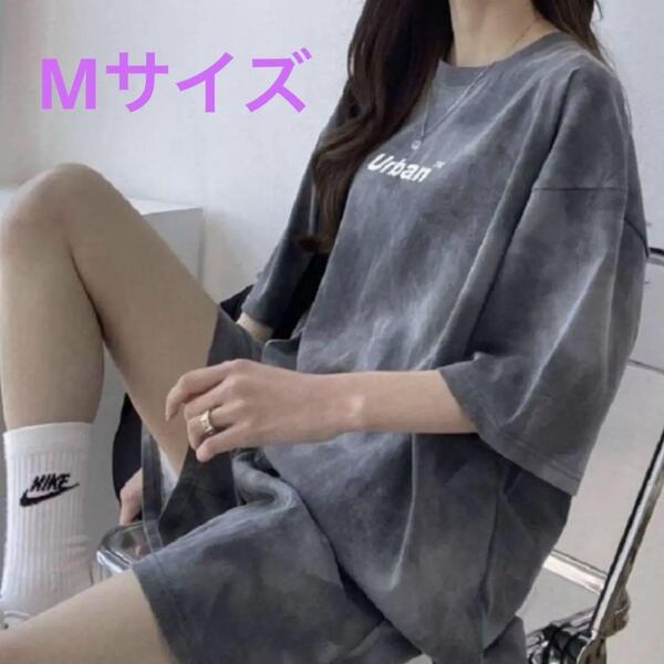 タイダイ柄 半袖Tシャツ ショートパンツ セットアップ 部屋着 パジャマ M