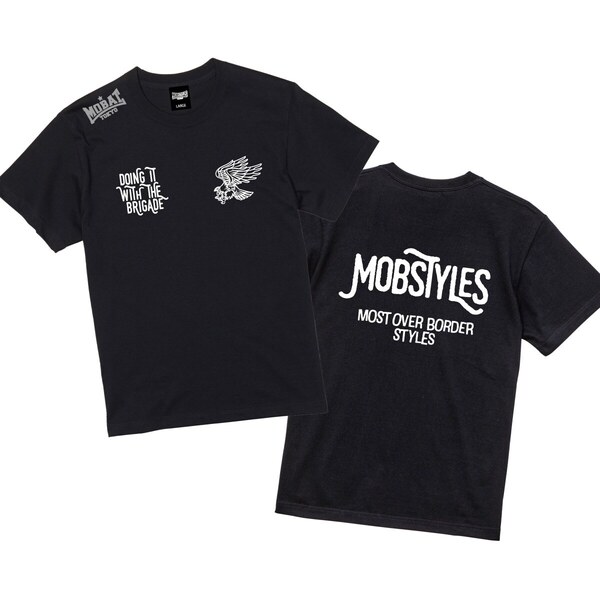 mobstyles モブスタイル■送料込■速乾素材 イーグル ロゴ ドライTシャツ■黒 XL■格闘技 リバーサル ロリクレ ブラフマン ヤバT 10FEET