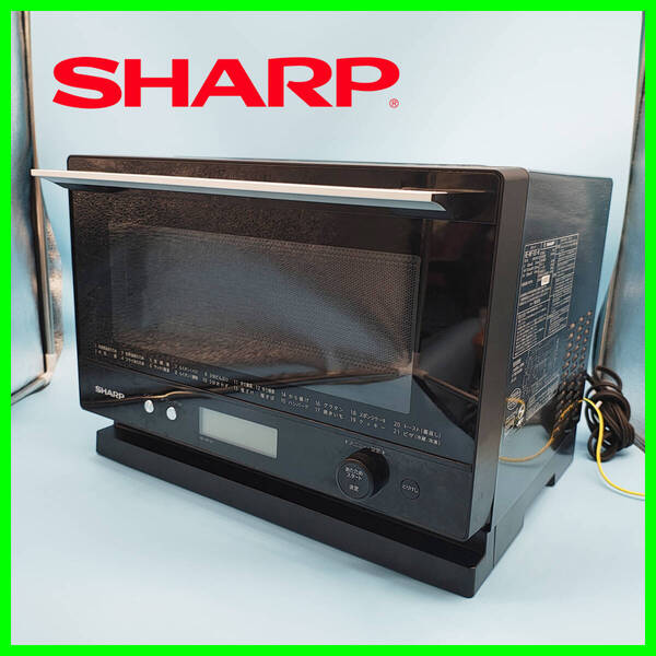 ☆シャープ☆オーブンレンジ☆PLAINLY☆18L☆ワイドフラット☆RE-WF181-B☆ブラック☆SHARP☆天板付き☆2020年☆0717-06☆