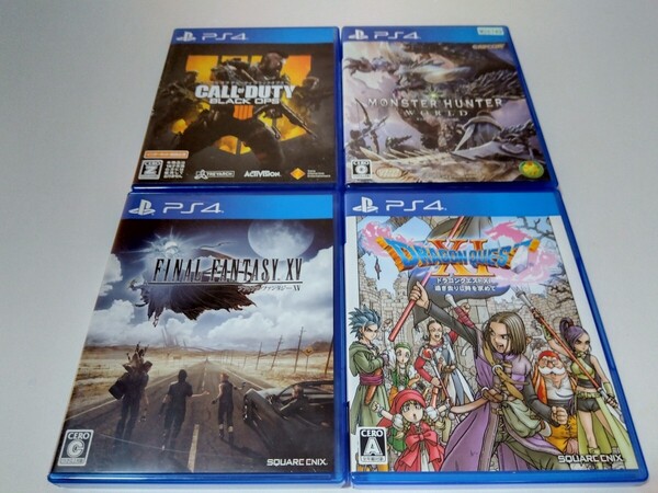 PS4 ソフト 4本セット ドラゴンクエスト11 ファイナルファンタジー15 モンハン コールオブデューティ