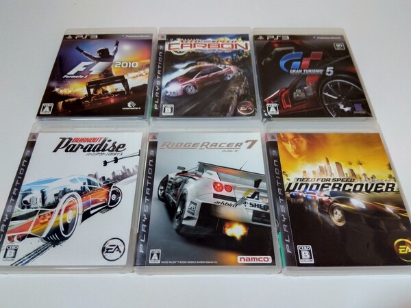 PS3 レース ゲーム 6本セット リッジレーサー7 グランツーリスモ ニード・フォー・スピード F1 バーンアウト