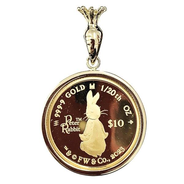 18610 【新品】2023年 ピーターラビット金貨 ウサギ ニンジン 4.25g エリザベス女王 1/20オンス 新年 純金 令和5年 にんじん