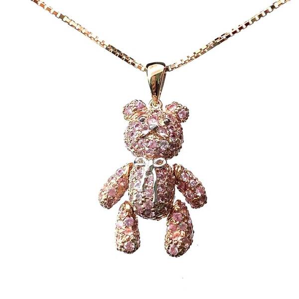 23185 ピンクサファイヤ 1.44ct ペンダントトップ ネックレス K18PG ピンクゴールド 5.4g 45cm
