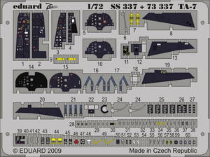 絶版 エデュアルド Eduard SS337 1/72 TA-7 A-7K コルセアII 計器盤/シートベルト (ホビーボス用)