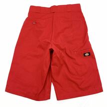  ■ディッキーズ DICKIES 【夏向き サグい雰囲気の好アイテム♪】【ワークスタイルにも】レッド ハーフパンツ ショートパンツ W28■Ja96_画像5