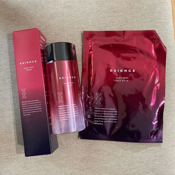 ESIENCE薬用導入美容液+浸透化粧水120ml+ナノシープフェイスマスク1枚