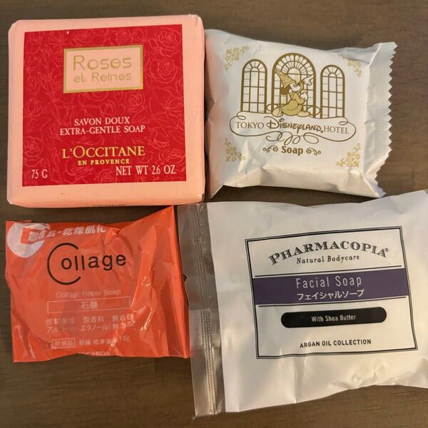 ロクシタン バスソープ 化粧石鹸 75g ローズ ディズニー コラージュ PHARMACOPIAなど4個セット