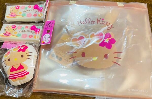 日焼けキティ セリア PVCトートバッグ ビニール ダイソー キャンドゥ 新品